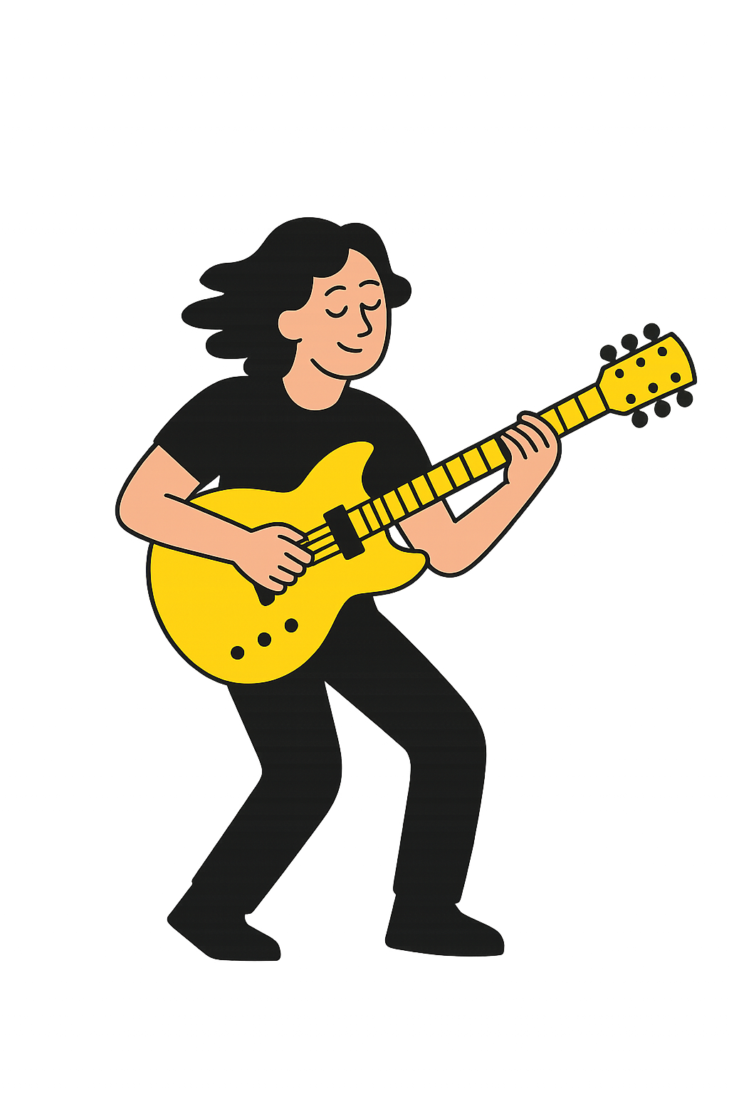 Artista tocando guitarra